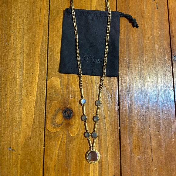 J. crew gold and silver mirror pendant necklace.